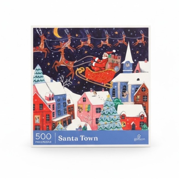 Galison Other - Santa Town: A Festive Delight 500-Piece Jigsaw Puzzle